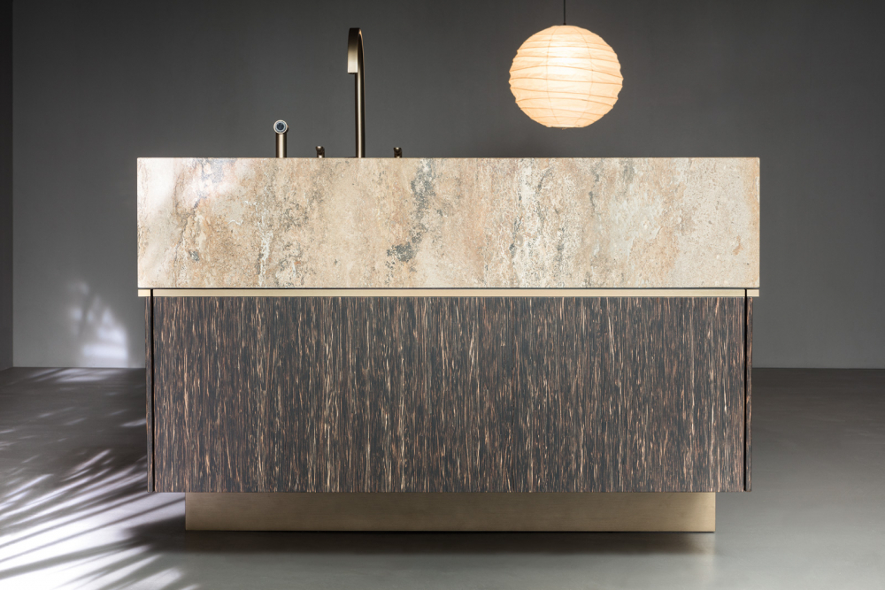 Ratio kitchen made by steel, sophisticated wood and marble