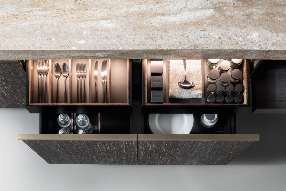 Ratio kitchen drawers for kitchenware 