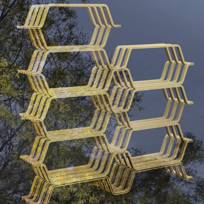 MHC.2 bookcase design Yasuhiko Itoh and Giardini Pubblici Milano