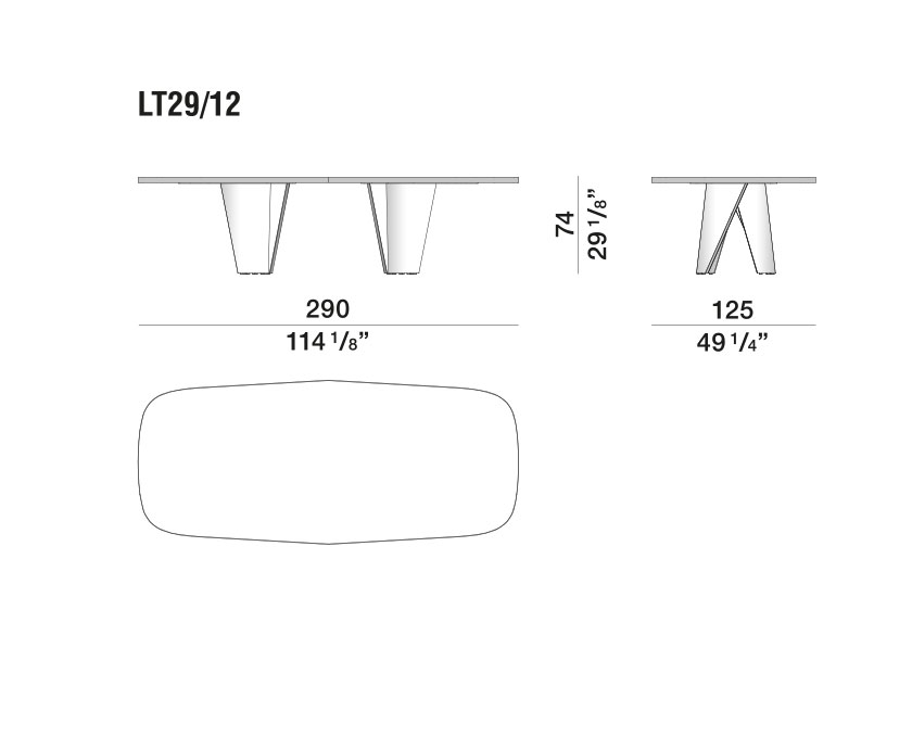 Lise LT29-12  | Shiny steel structure and frame with stone top