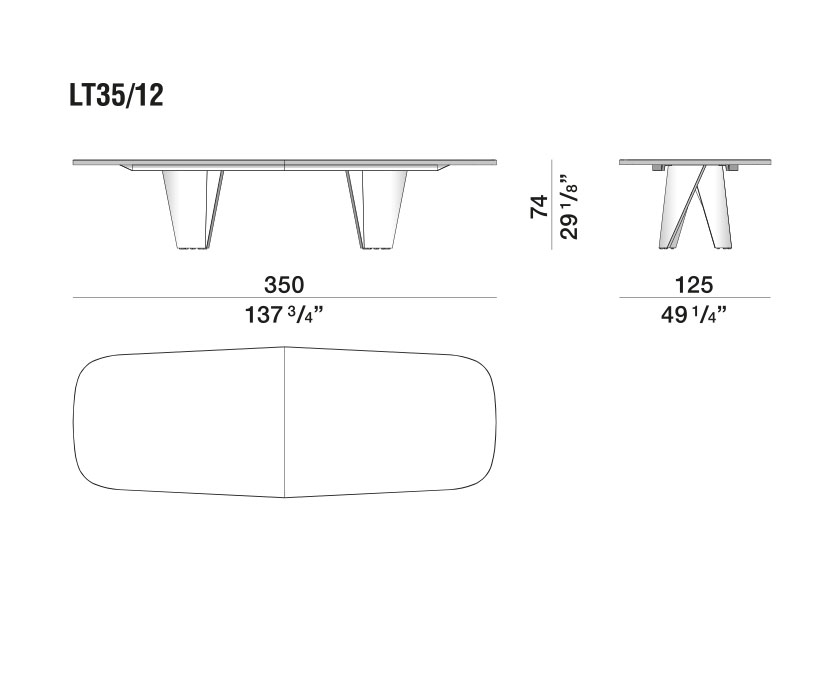 Lise LT35-12  | Glossy lacquered structure and edge with wood top