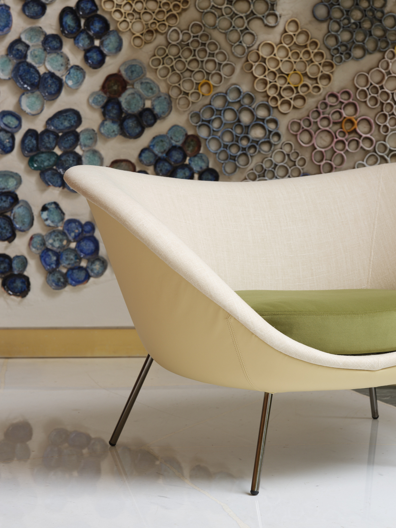 Special re-editions of D.154.2 created to celebrate the chair's 2024 Compasso d’Oro Career Award for Products and donated to Fundación Anala y Armando Planchart in Caracas