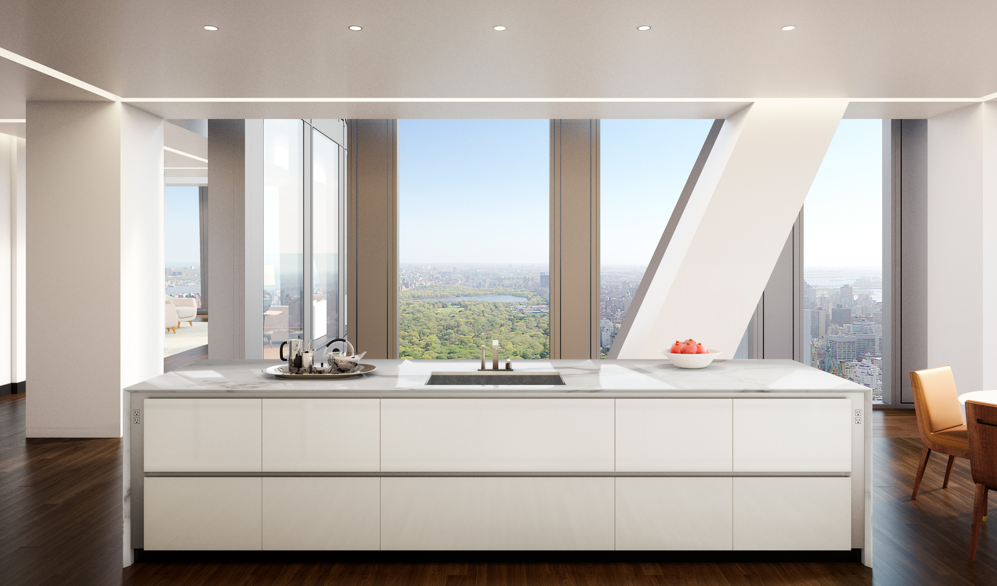 A custom Molteni&C Kitchen at Jean Nouvel’s 53 West 53 tower in New York