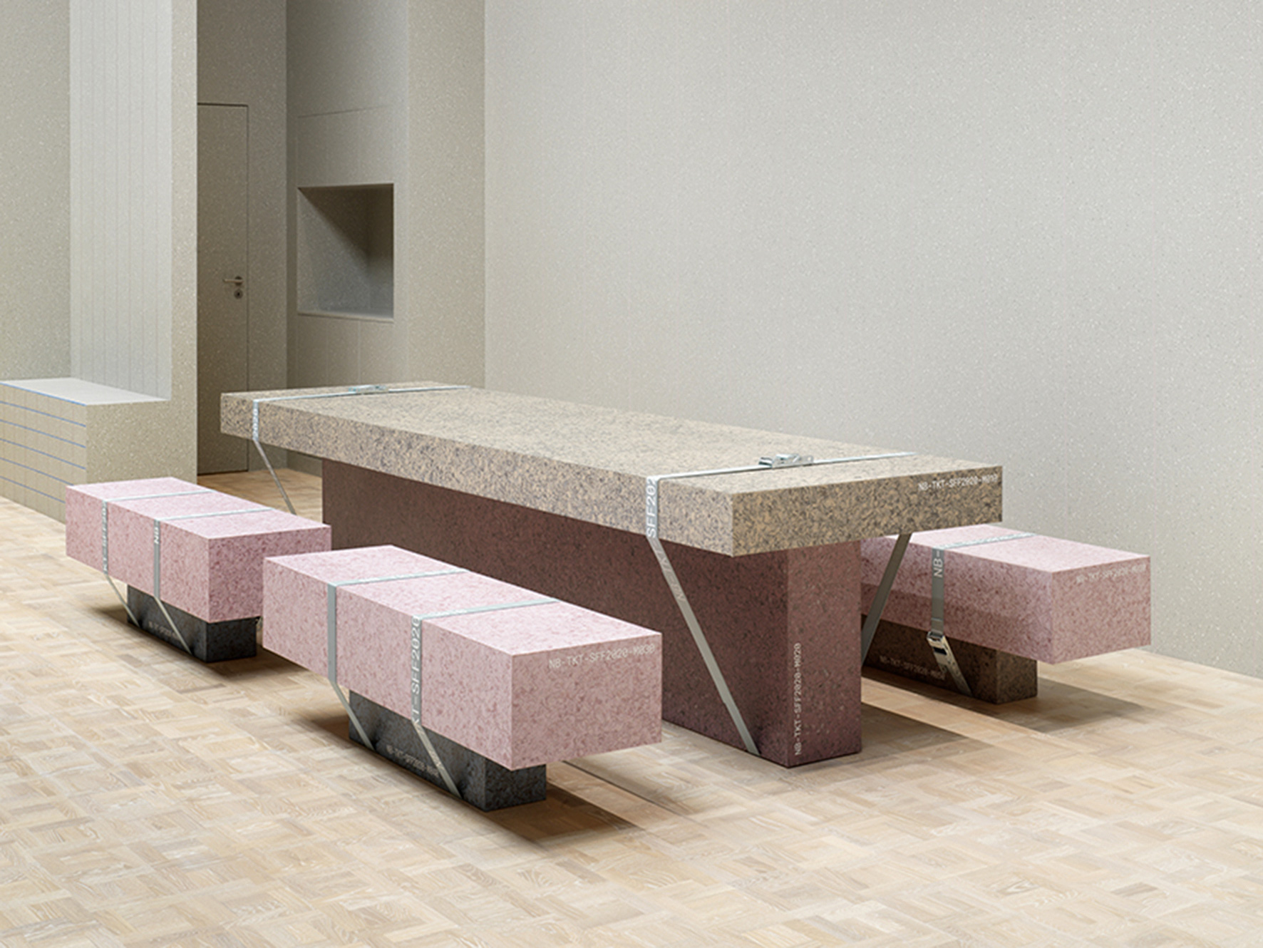 Esibizione del Natural Bond allo ‘Stockholm Furniture and Light Fair’ (2020), Tarkett e Note Design Studio