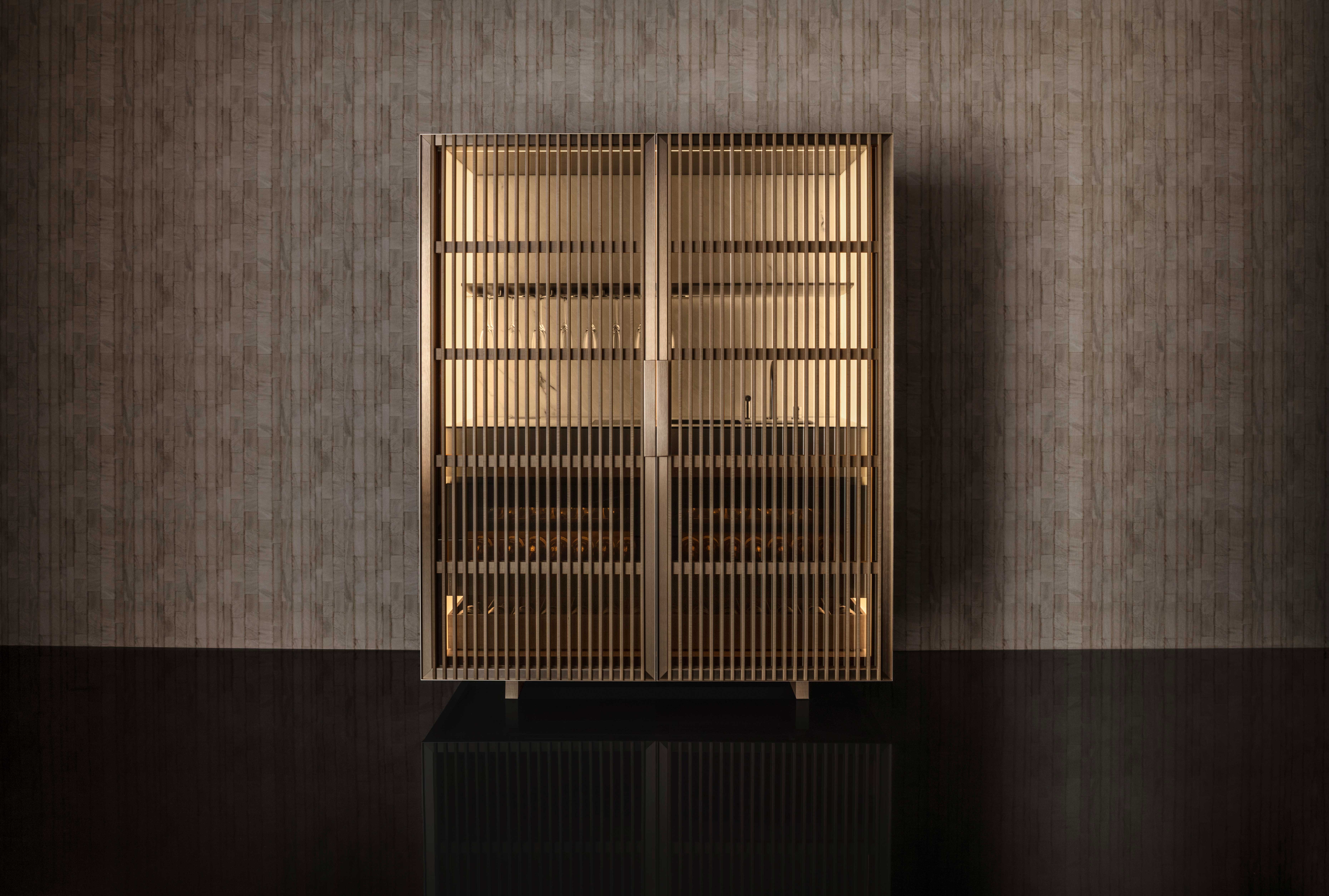 Armani/Dada presents Midnight, the new versatile bar cabinet